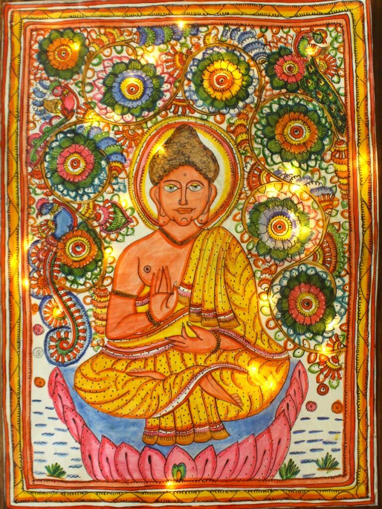 Gautum-buddha-traditional-tholu-bommalata-painting Shilphaat