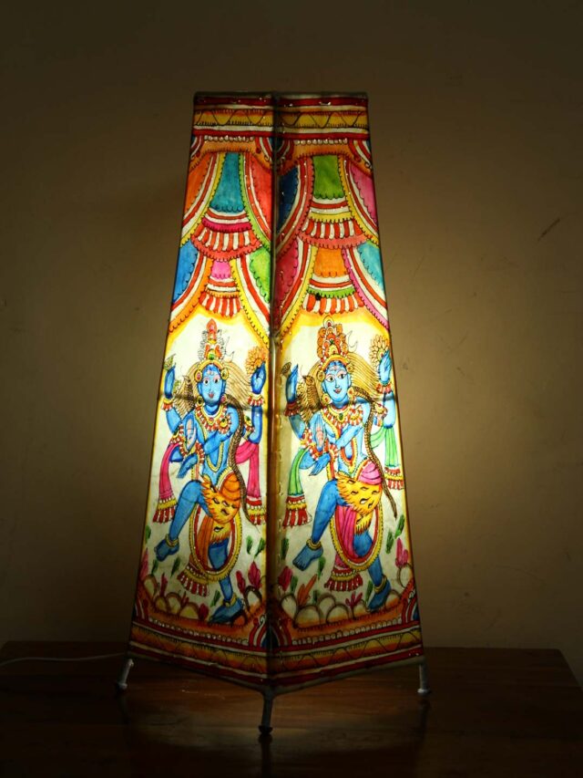Natraj-Tholu-bommalata-Big-table-lamp at Shilphaat.com