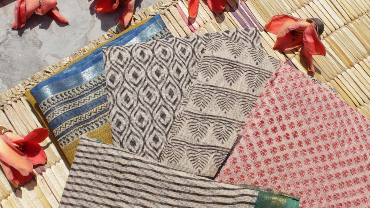 Block-printed-Kota-doria-summer-sarees